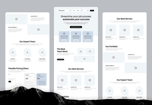Wireframe Template Layout