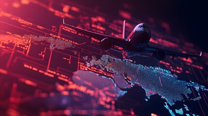 Digital radar display tracking aircraft in air traffic control system