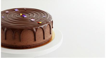 chocolate cake on a plate generation ai