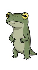 Fototapeta premium Disgruntled amphibian contemplates existence