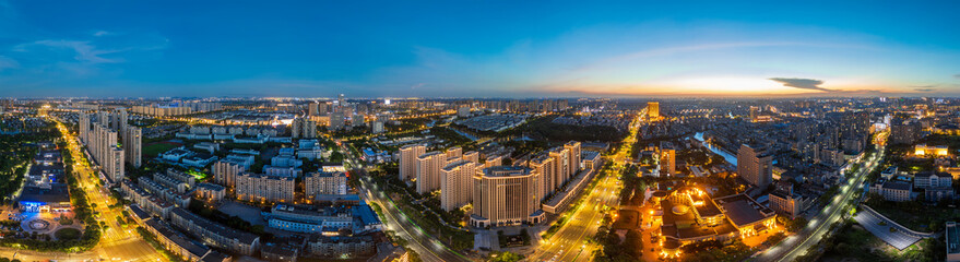 Fototapeta premium Pinghu City, Jiaxing, Zhejiang Province, China