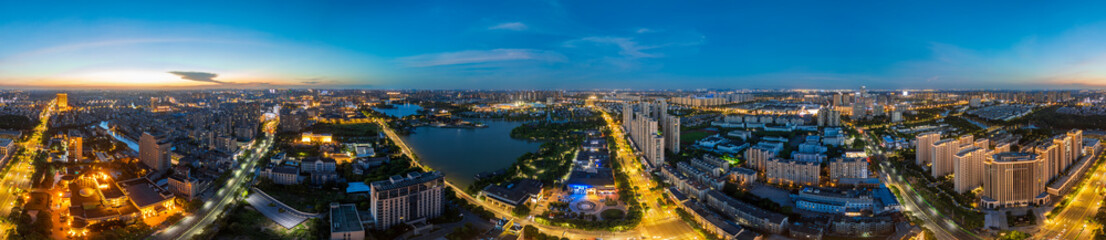 Obraz premium Pinghu City, Jiaxing, Zhejiang Province, China