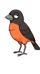 Obraz premium Disgruntled bird stands unimpressed glaring