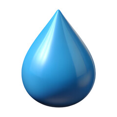 3D water drop isolated on white, 3d water drop PNG.