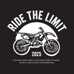 Vintage illustration of moto cross logo