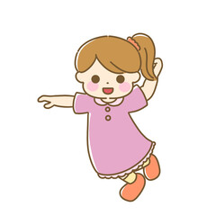 ジャンプする子どものシンプルなイラスト