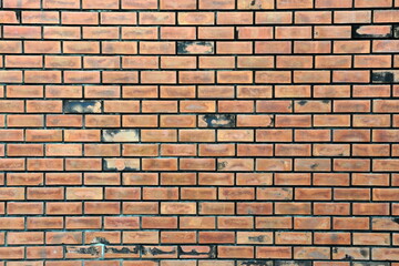 Old red brick wall background