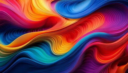 Obraz premium vibrant abstract design with flowing shapes and colors