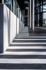 Obraz premium Striped Pedestrian Crossing Wall Close-Up