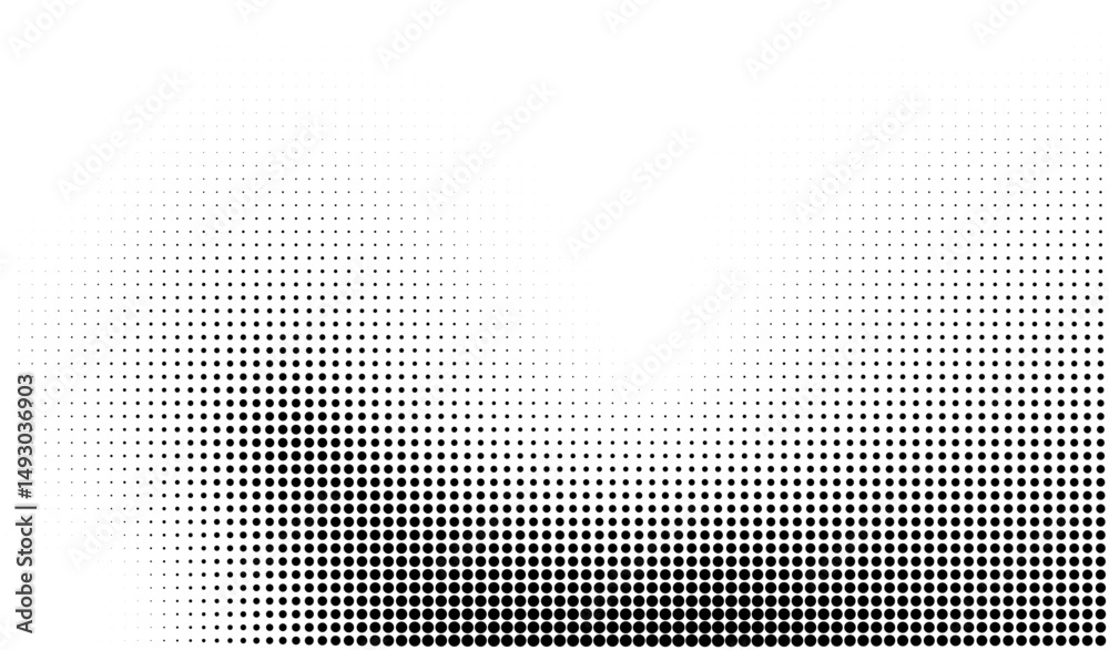 Poster Abstract background with halftone noise. Vector stipple pointillism texture. Sand, grain gradient pattern on transparent background.	
