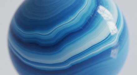 Serene Blue Agate Orb Stunning Swirls Nature's Masterpiece