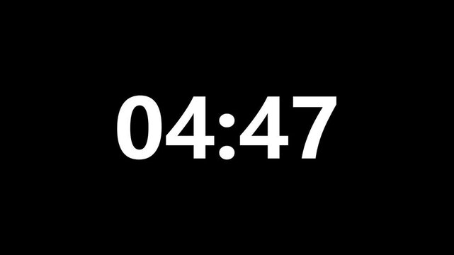 5 minute countdown timer .5 minute stopwatch , analog neon clock icon animation . - Powered by Adobe