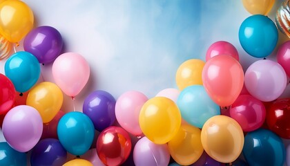 colorful balloons page top