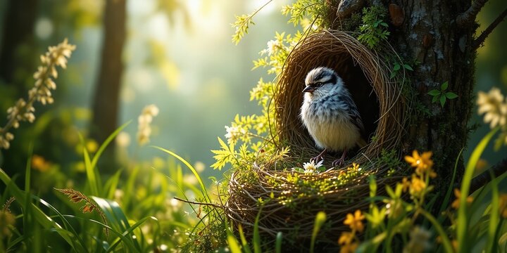 Cute Twite, Peaceful Forest Scene