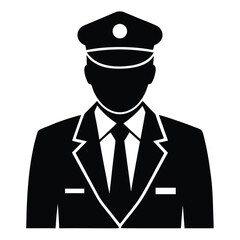 security guard element isolated night patrol security on white background