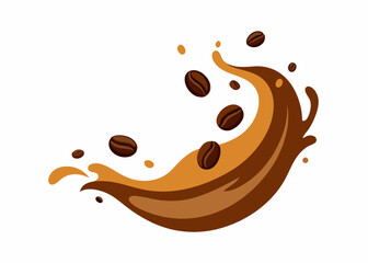vector illustration of chocolate splash
