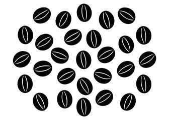 coffee beans on a white background