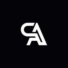 Initial Letter QA AQ Logo Design with Modern Minimal Style.