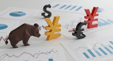 Bear market currency forex stock exchange investment finance dollar euro yen yuan economy analysis