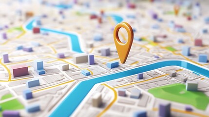City map location pin