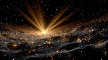 Obraz premium Starburst galaxy digital artwork