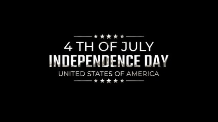Happy 4th of July animation with transparent background, Happy Independence Day united states of america