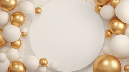 Golden Circle Balloons Blank Space Center