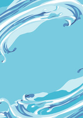 海 水のウェイブイラスト背景