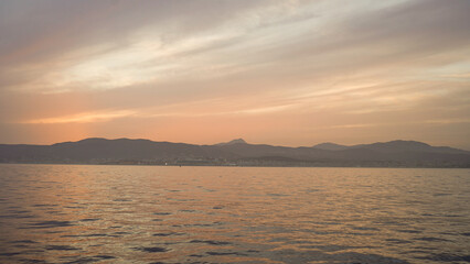 Obraz premium Sunset in the sea, Mallorca