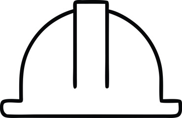 Helmet icon outline vector illustration