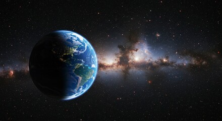 Obraz premium Earth in cosmic expanse (1)
