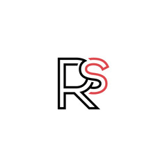 RS SR Letter Logo Design with Modern Minimal Style.