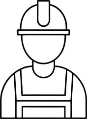 Construction Worker, Employee, Engineer, Labor Vector Icon illustration