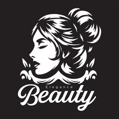 Vintage illustration of woman's beauty face
