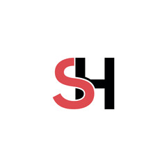 SH HS Letter Logo Design with Modern Minimal Style.