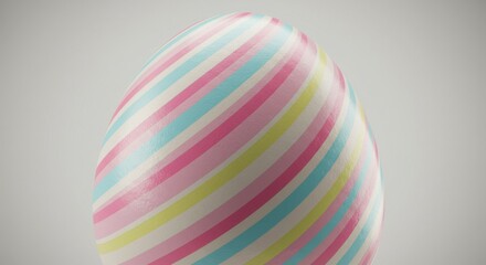 Fototapeta premium Easter egg, pastel stripes