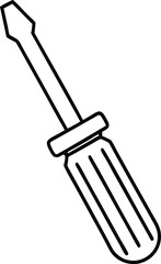 Renovation service line icon screwdriver