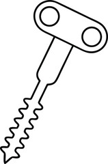 Corkscrew Vector outline icon