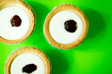 Authentic Traditional  Bakewell Tarts Fondant Icing and Almond And Respberry Filling
