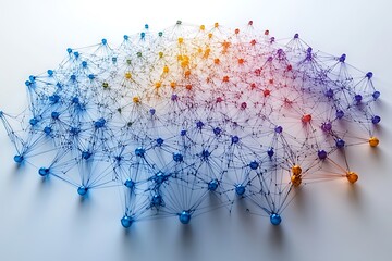 Fototapeta premium Complex network connections global communication data