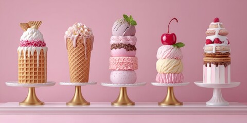 An ice cream competition with the tallest and wildest sundae