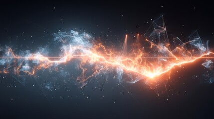 Abstract Representation of Energy Flow with Geometric and Luminous Accents