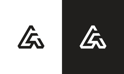 AS logo, monogram unique logo, black and white logo, premium elegant logo, letter AS Vector minimalist
