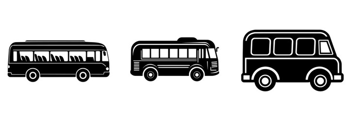 Public transportation bus symbol in a flat design for digital applications and websites