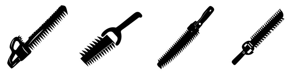 Modern flat icon of a hand saw or handsaw for use in carpentry on apps and websites