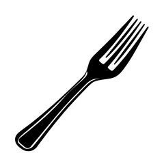 A silverware utensil known as a fork is utilized for eating and is represented by a flat modern icon in food apps and websites