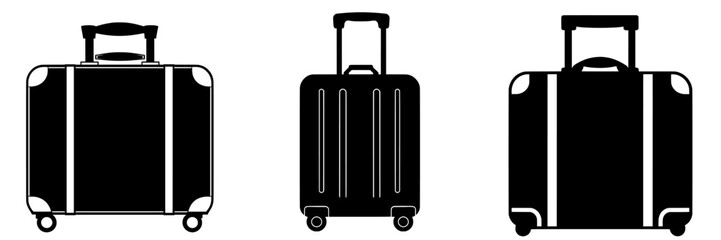 Modern flat icon representing carry-on or cabin luggage for use on travel-related apps and websites