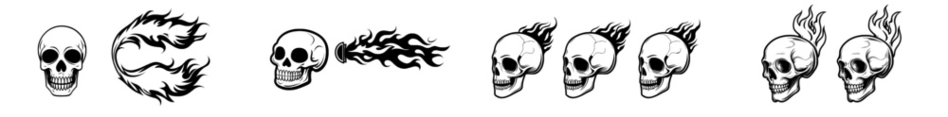 skull fire modern Halloween icon logo symbol pirate bone ghost character cartoon doodle illustration design’ becomes ‘modern Halloween symbol featuring a skull on fire with pirate and ghost