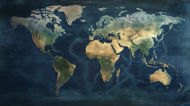 Detailed world map illustration