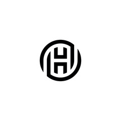 Creative OH HO Letter Logo Design with Modern Minimal Style.